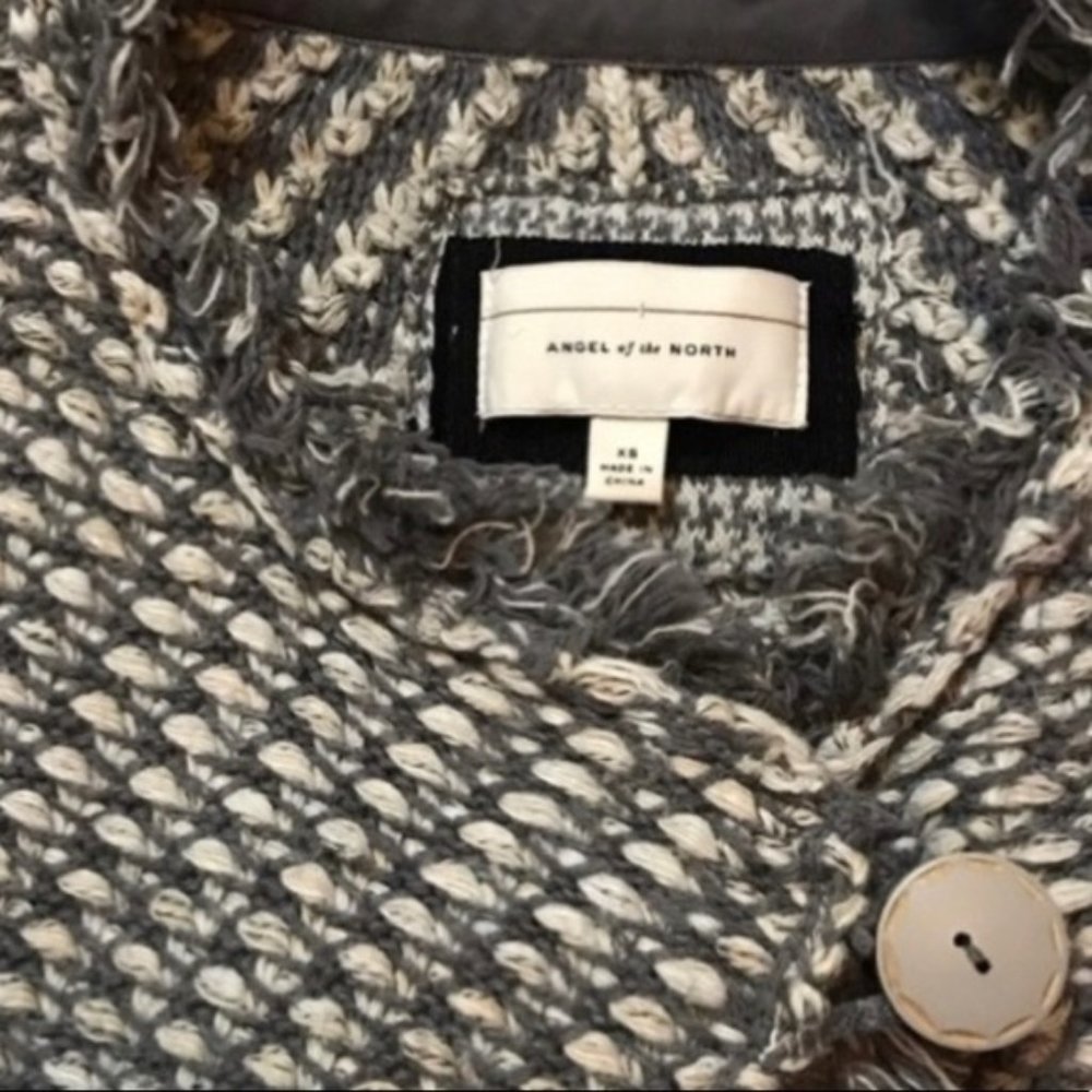 Anthro Angel of the North Fringe Cardigan Sweater - Picture 6 of 9